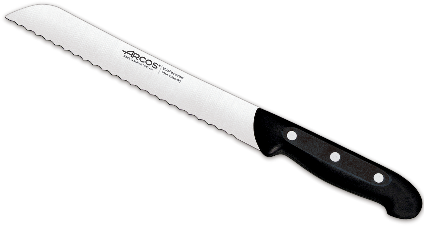 BREAD K. SERRATED 210 MM. BLISTER - MAITRE