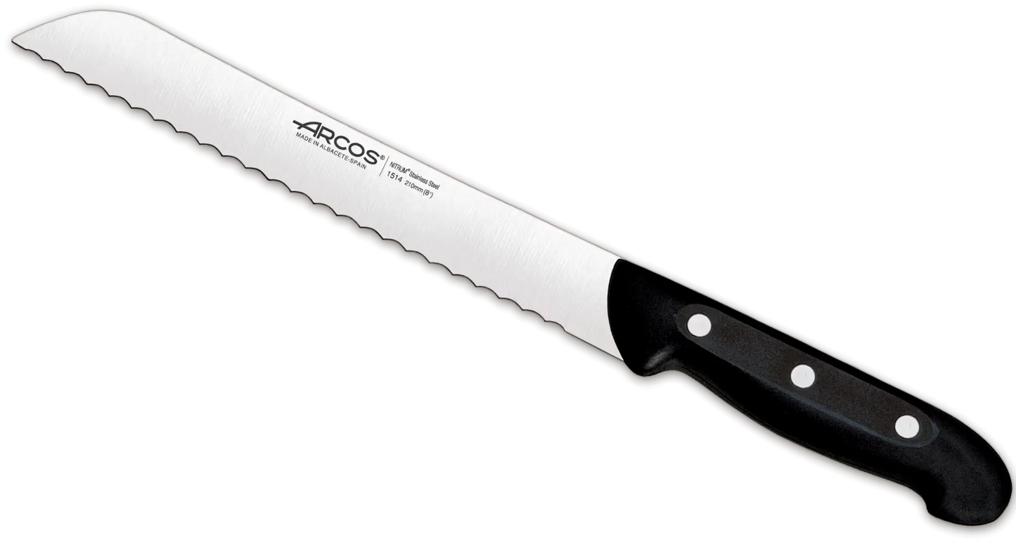 BREAD K. SERRATED 210 MM. BLISTER - MAITRE