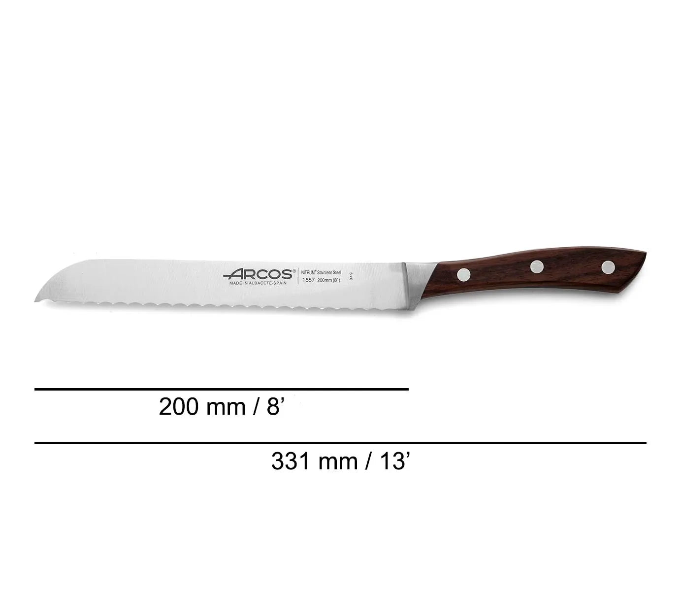 BREAD K. SERRATED 200 MM. CASE - NATURA
