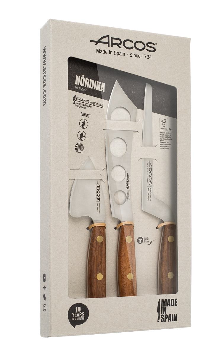 3 PC. CHEESE K. SET. CASE. NORDIKA