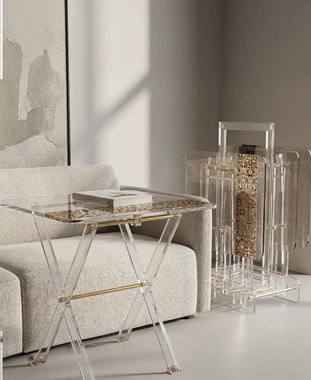 5-Piece Table Set – 50 × 40 × 47 cm (Wide)