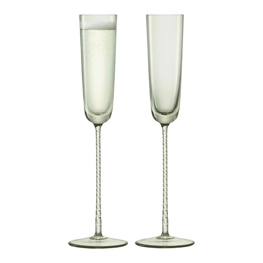 Champagne Theatre Champagne Flute 120ml Braid/Smoke Grey x 2