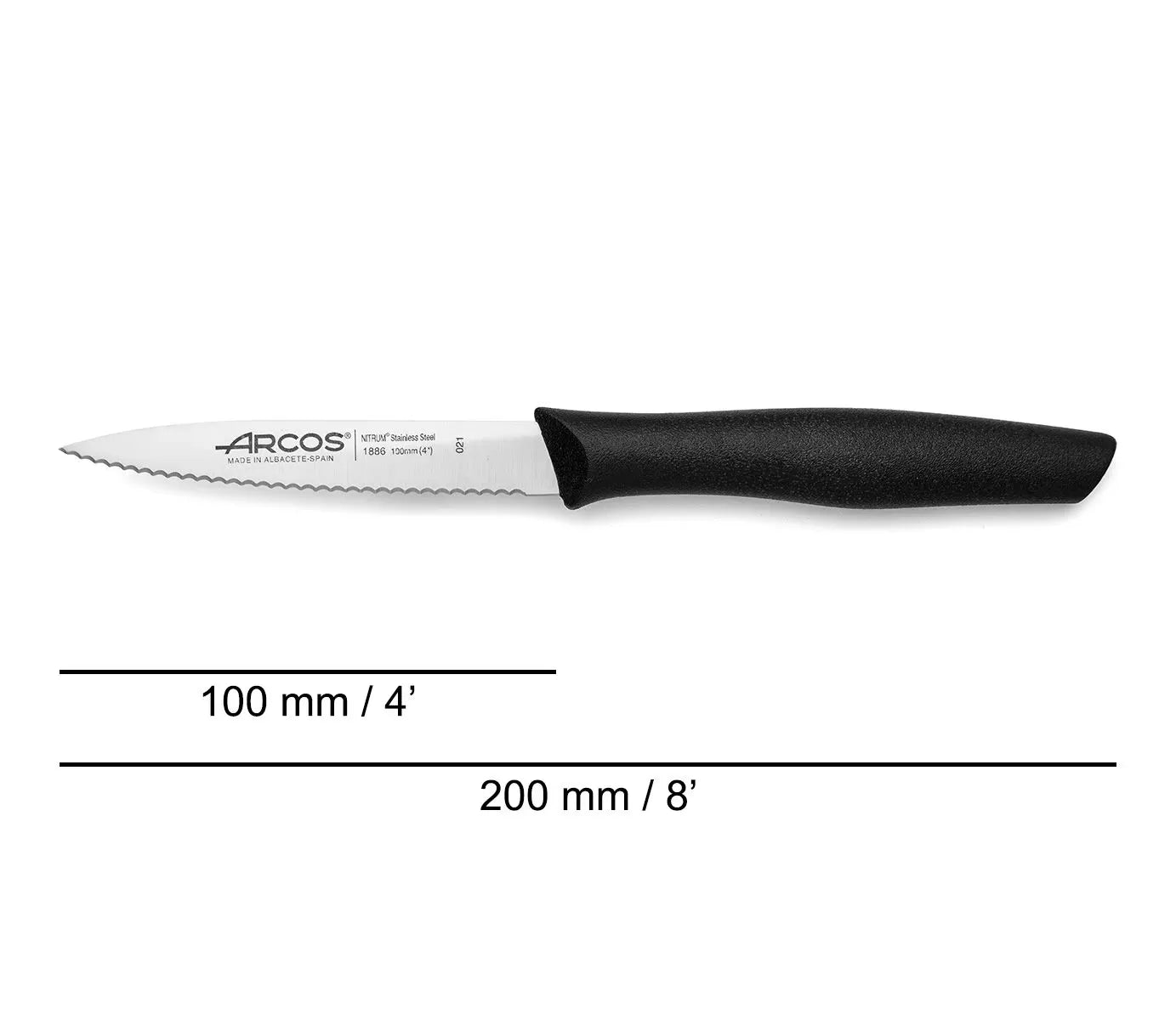 PARING K.BLACK SERRATED 100 MM. D. BOX - NOVA