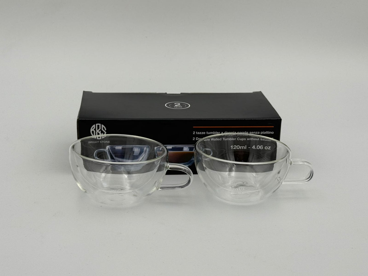 Double Wall Glass without saucer, Capacity: 120ml, 2 pcs/set