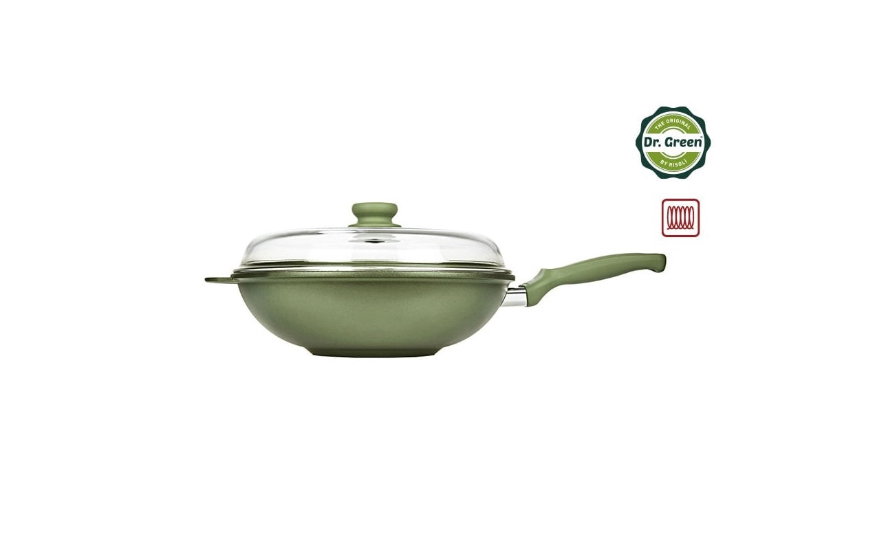 Dr Green-Induction Wok 32cm with Lid