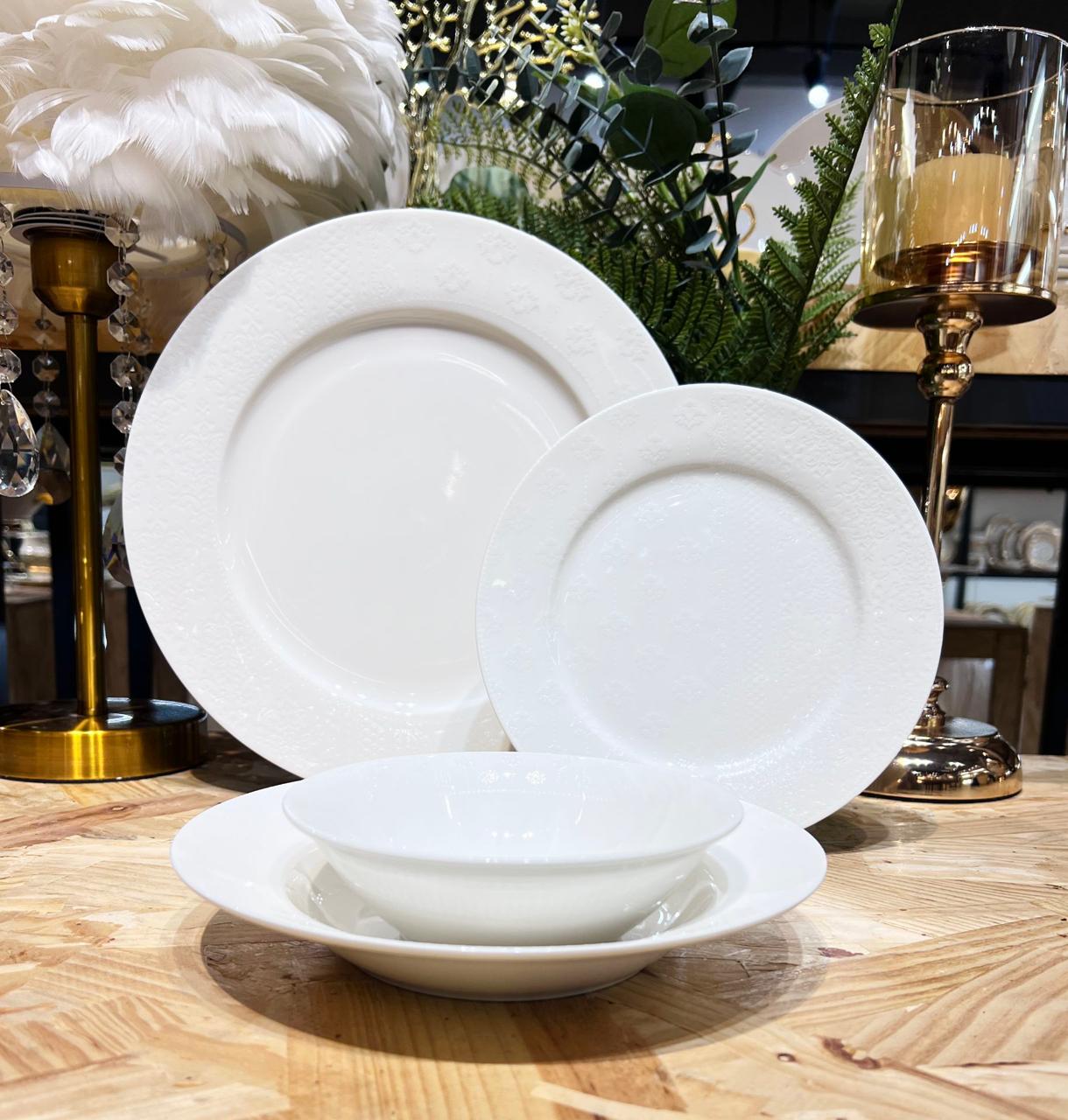 Round Dinner Set of 24 pcs - Plain Legacy