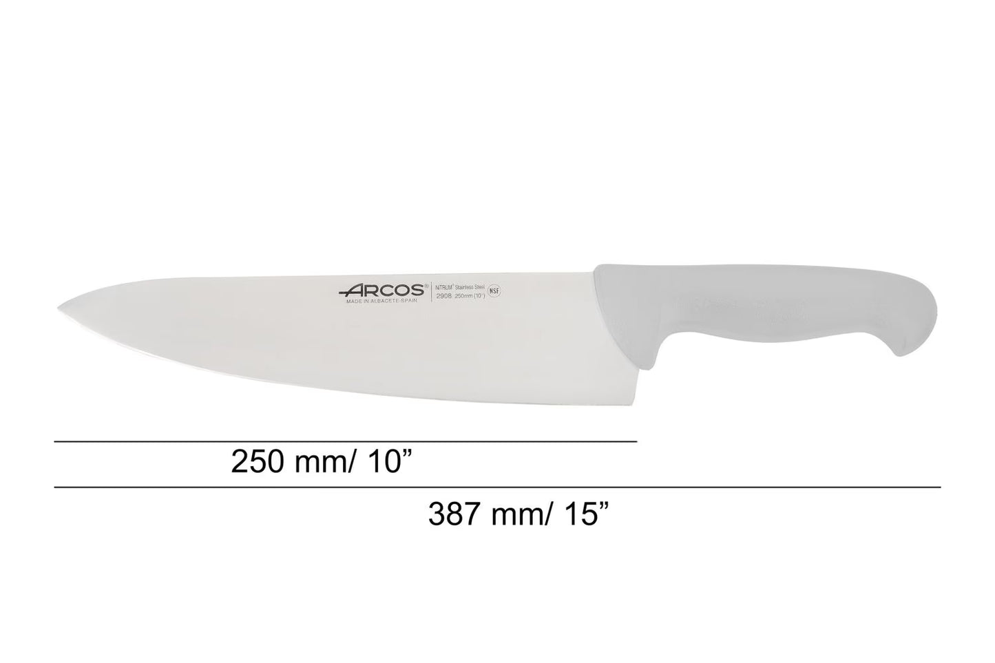 CHEF'S K. WHITE WIDE 250 MM. D. SLEEVE - 2900, Arcos