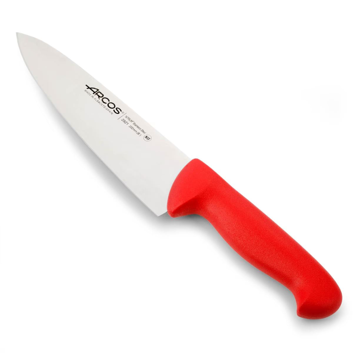CHEF’S KNIFE 8" Red 200 MM, NITRUM® Stainless Steel, Polypropylene (PP), Arcos