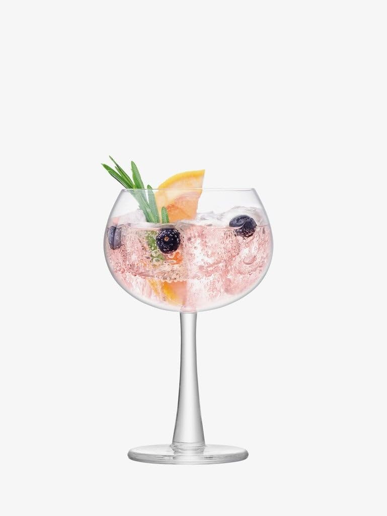 Gin Balloon Glass 420ml Platinum x 2