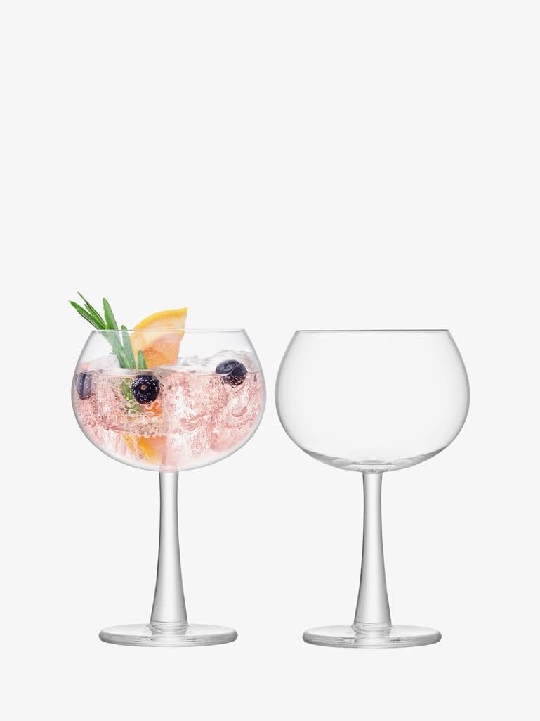Gin Balloon Glass 420ml Platinum x 2