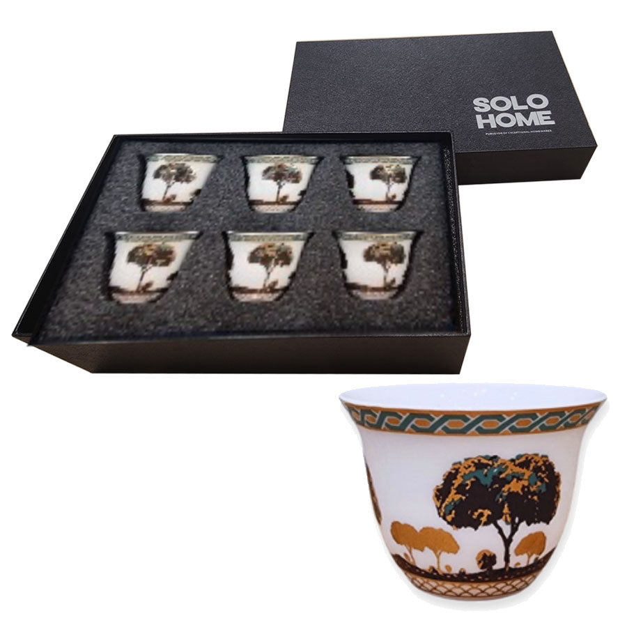 Arabic Coffee Cups Set of 6 Pcs - Ghaf Tree