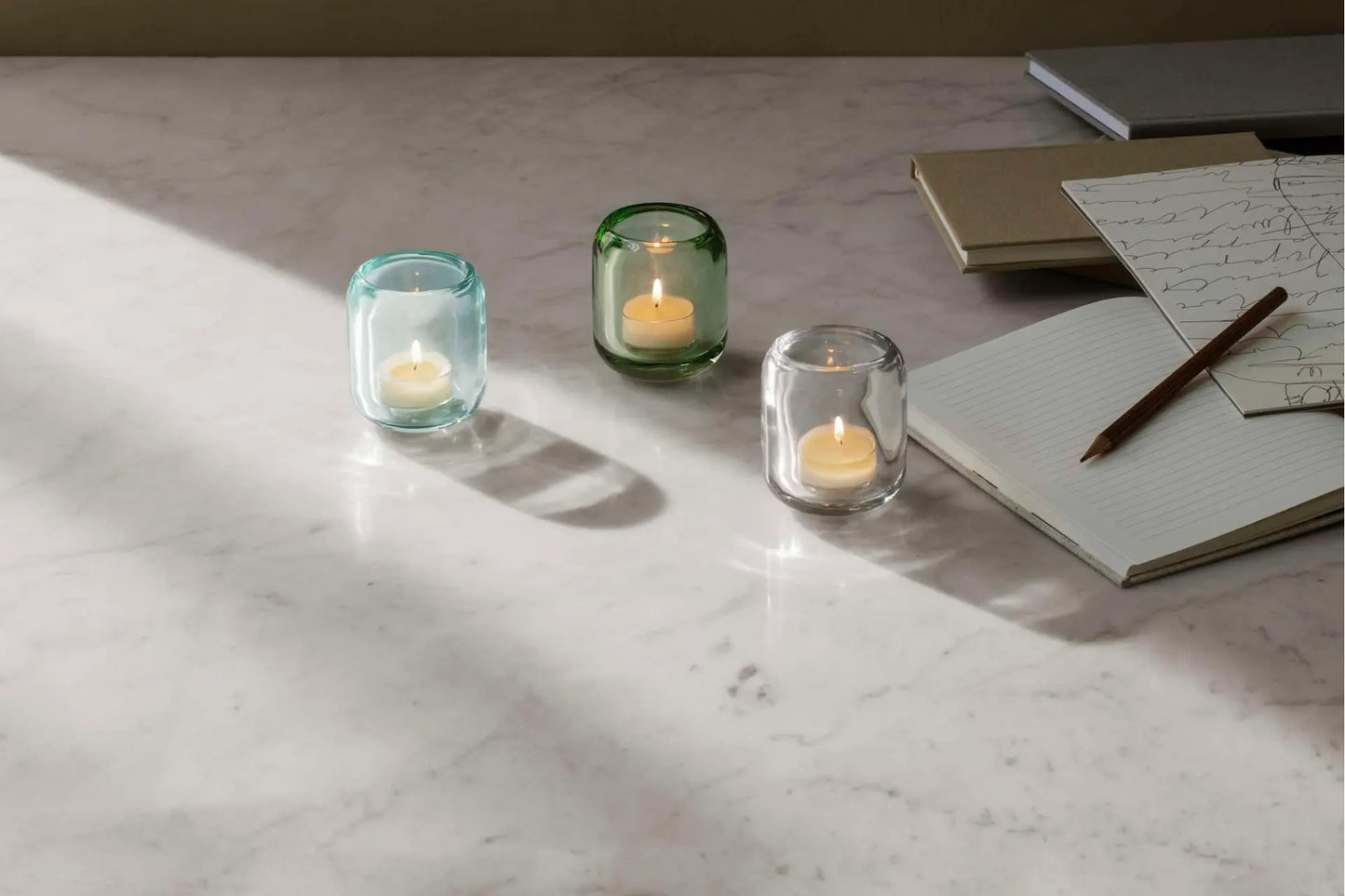 2 Acorn Tealight Holder - Laguna