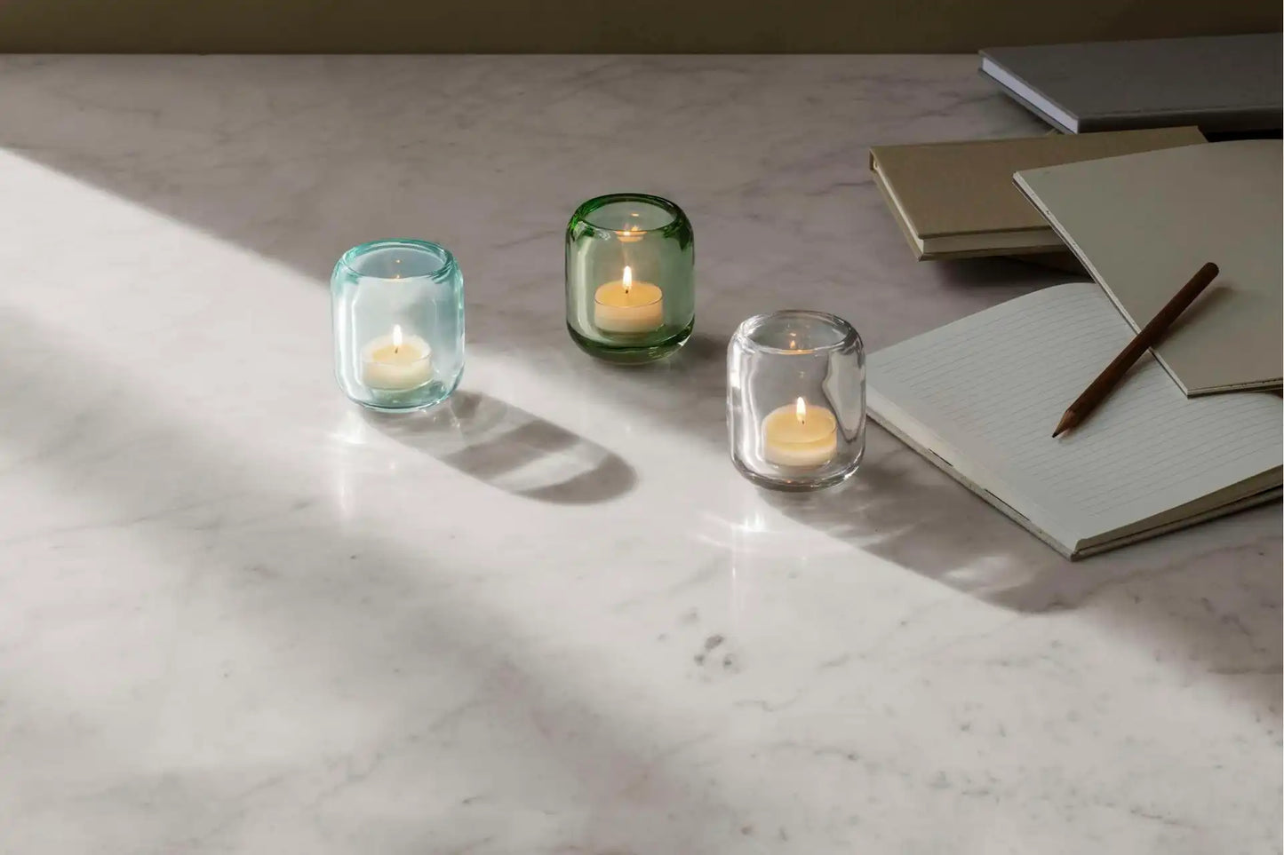 2 Acorn Tealight Holder - Jade