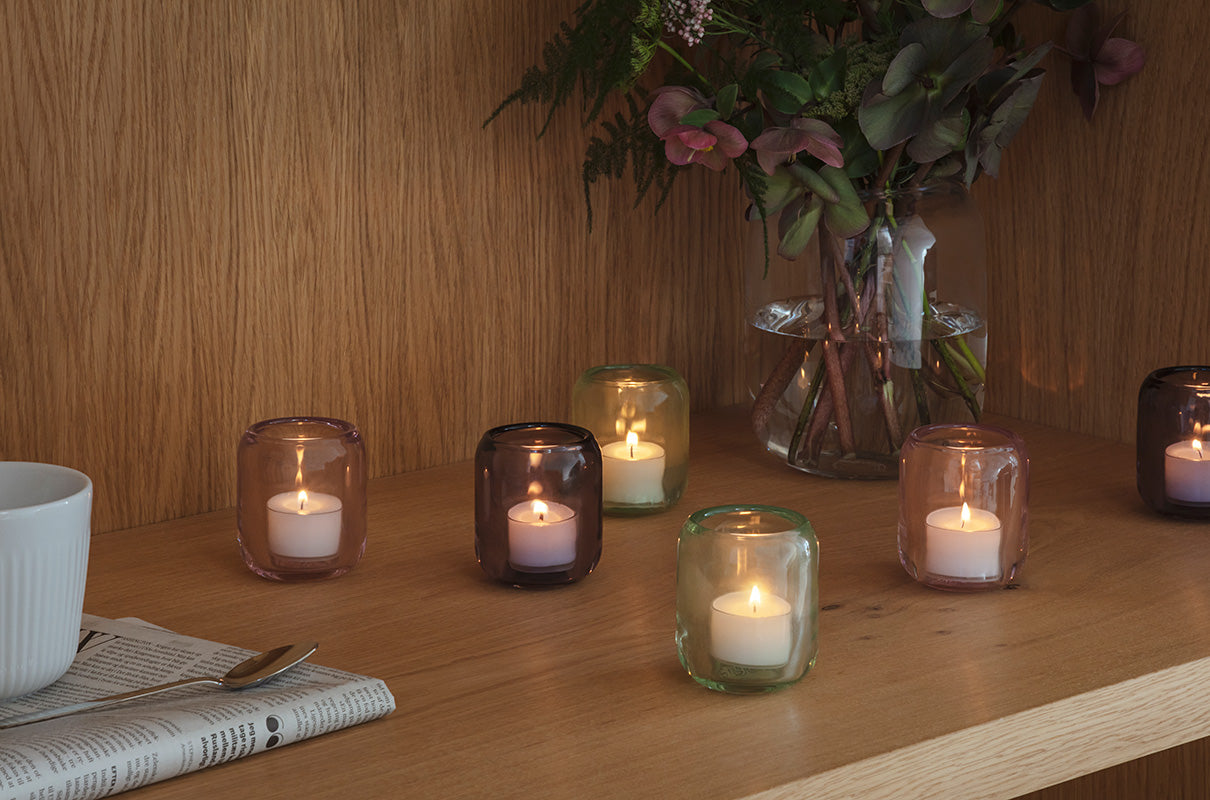 2 Acorn Tealight Holder Rose - Eva Solo