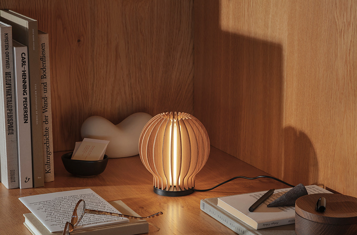 Radiant Round LED Lamp Oak - Eva Solo