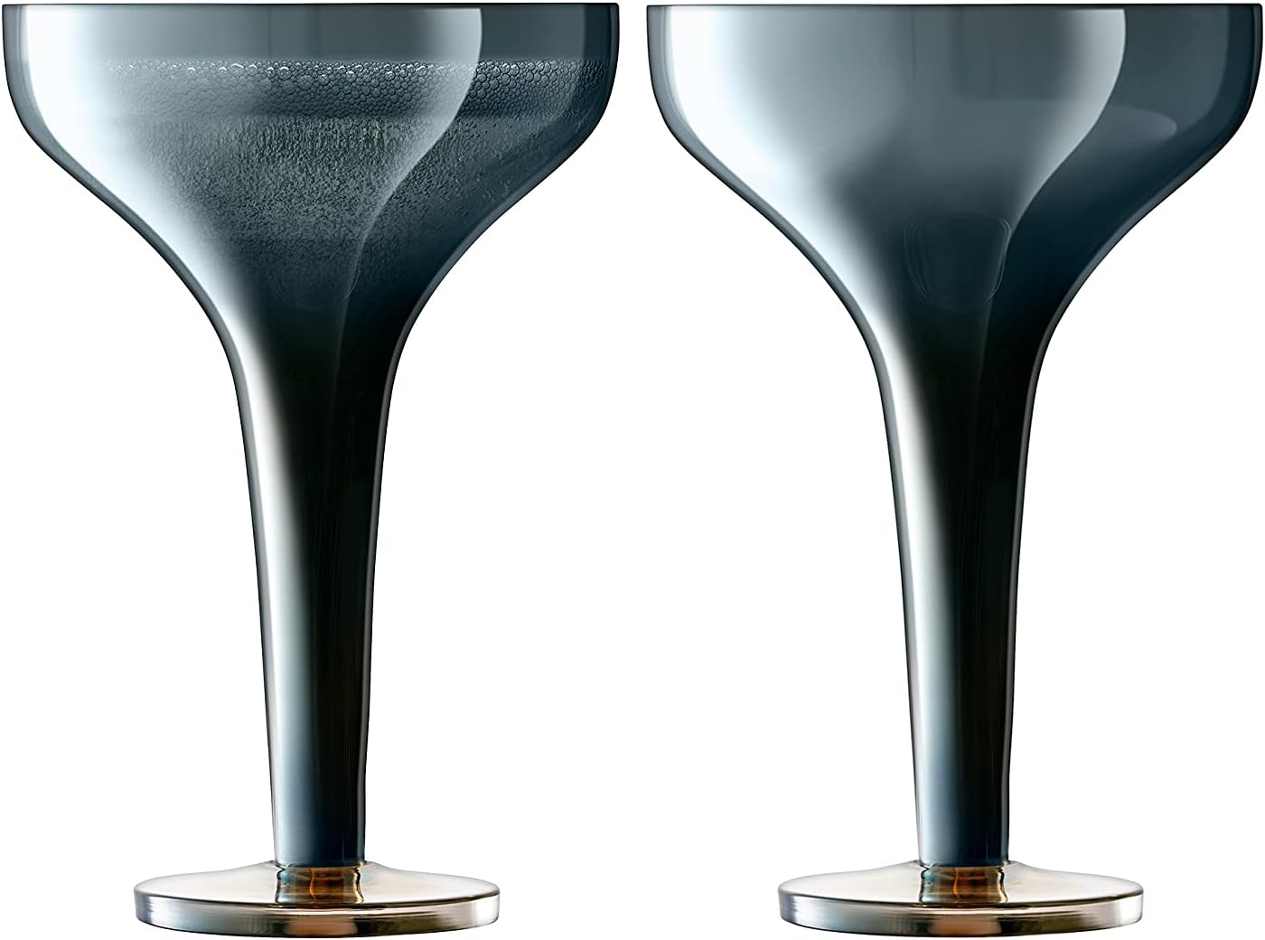 Epoque Champagne Saucer 150ml Sapphire/Lustre x 2