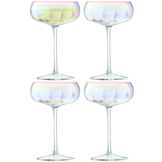 Pearl Champagne Saucer Set of  4