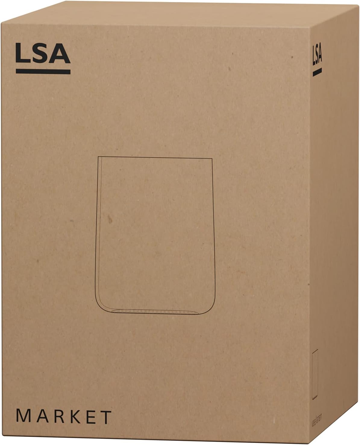 Market Glass Vase - Clear, H16cm