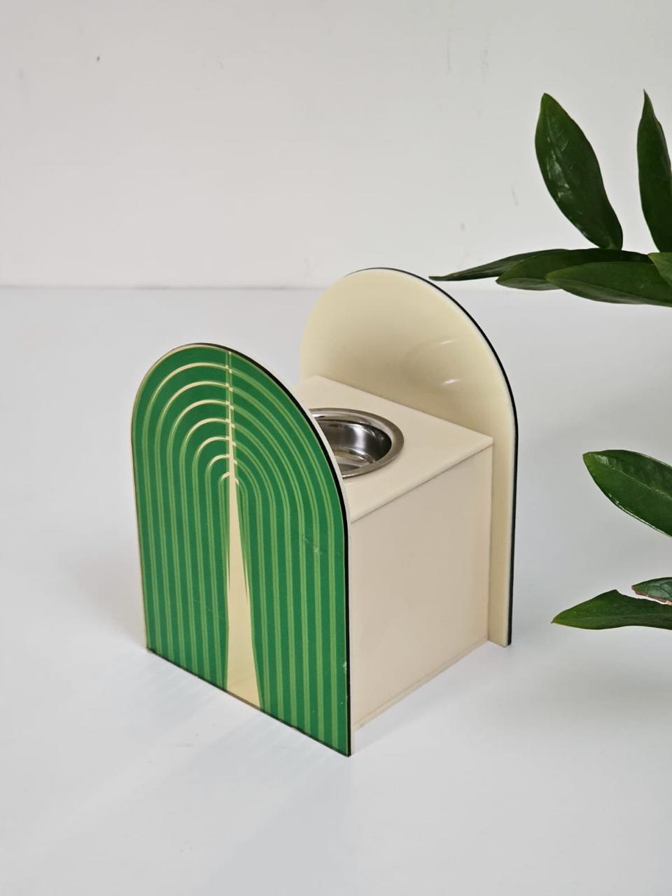 GR-SET Green Arc Acrylic Serving Tray with containers, Napkin Holder, Incense Burner, Tray and Box (TU-GR | BR-GR | BX-GR | NT-GR | TR-GR)