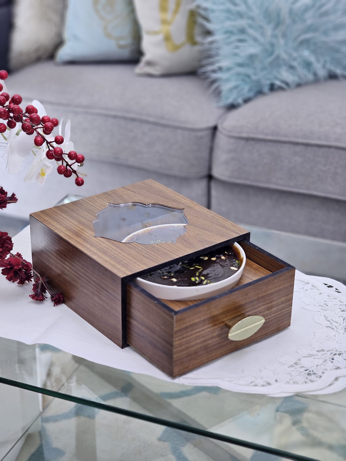 DR-CD-BR Serving Box Brown