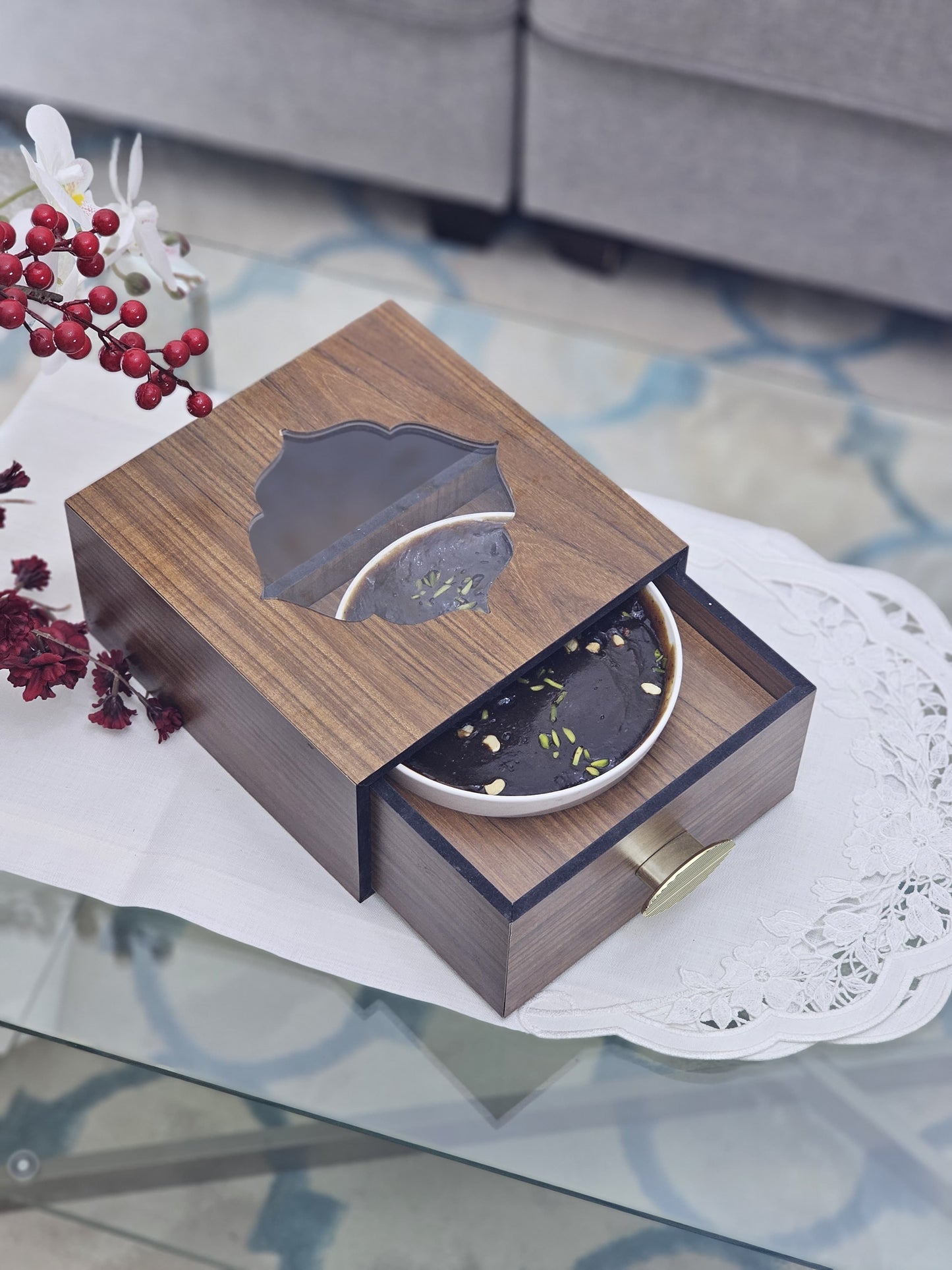 DR-CD-BR Serving Box Brown