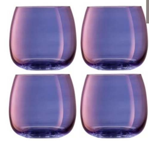 Aurora Stemless Glass 370ml Polar Violet x 4