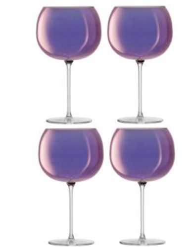 Aurora Balloon Glass 680ml Polar Violet x 4