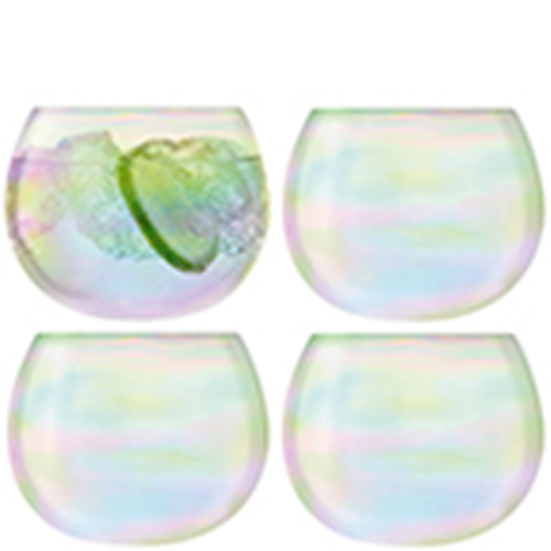 Bubble Rocking Tumbler 350ml Pearl x 4