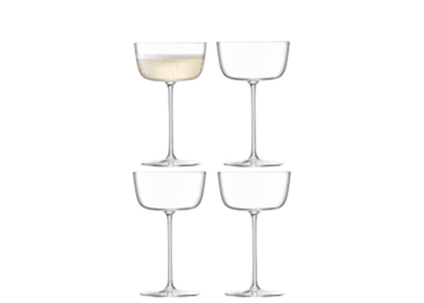 Borough Cocktail Saucer 240ml Clear x 4