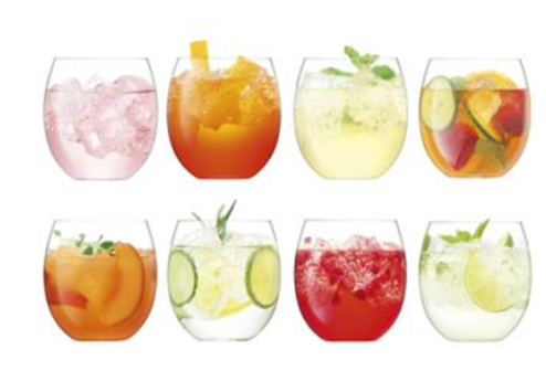 Balloon Tumbler 450ml Clear x 8