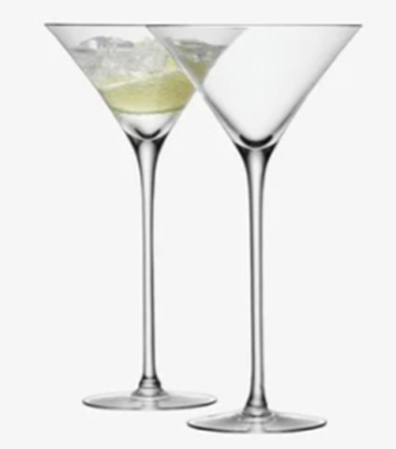 Bar Cocktail Glass 275ml Clear x 2