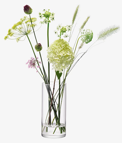 Column Vase H28 x D13cm Clear
