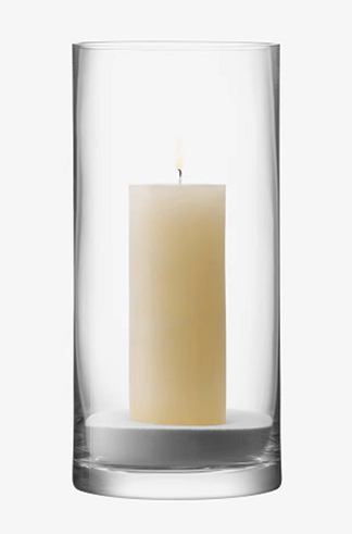 Column Vase/Candleholder H36 x D17cm Clear