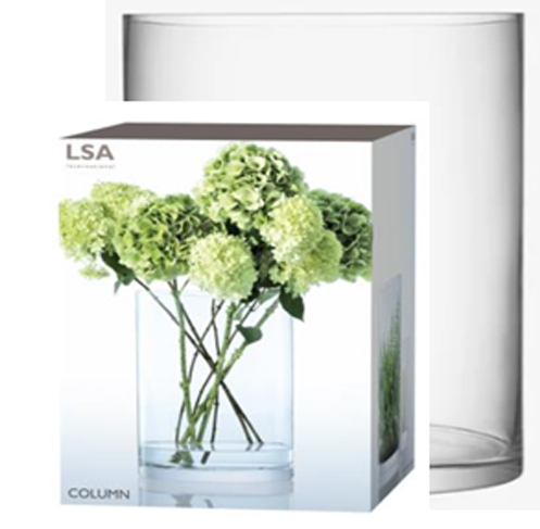 Column Vase H42 x Ø18cm Clear