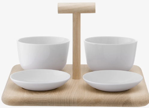 Dine Quad Set & Oak Base L26cm W26cm