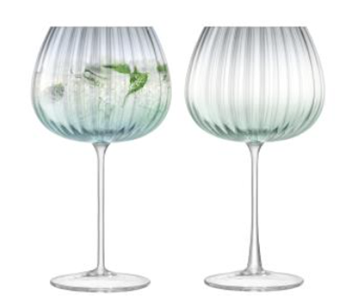 Dusk Balloon Goblet 650ml Green/Grey x 2