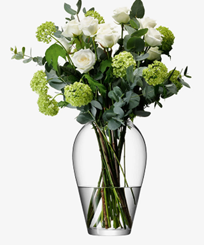Flower Grand Bouquet Vase H35cm Clear