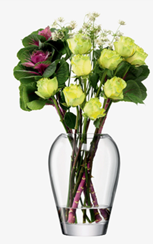Flower Garden Bouquet Vase H25cm Clear