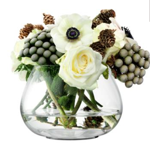 Flower Table Arrangement Vase H11.5cm Clear