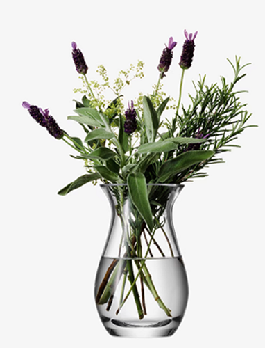 Flower Mini Posy Vase H9.5cm Clear