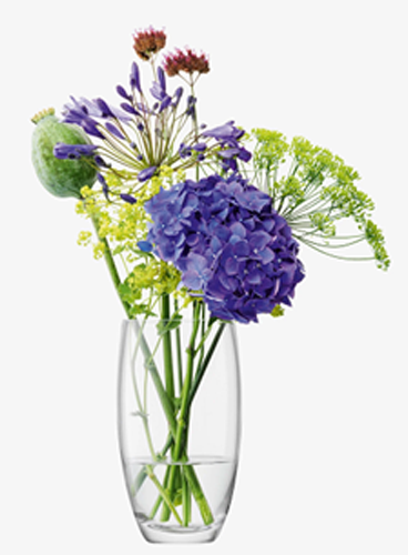 Flower Barrel Bouquet Vase H20cm Clear