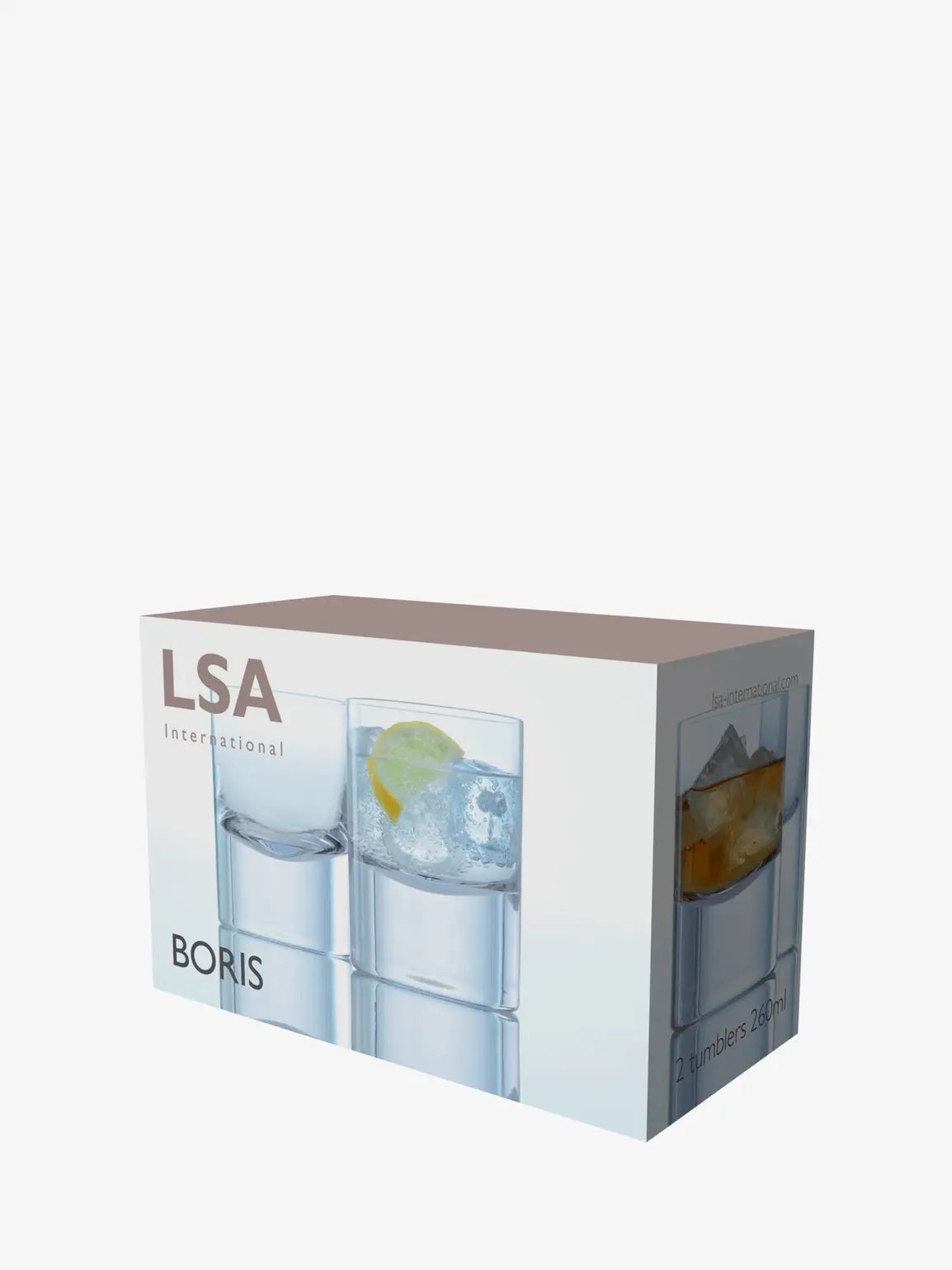 Boris Tumbler 250ml Clear x 2
