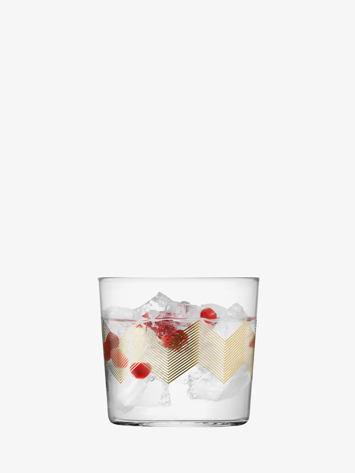 Chevron Tumbler 310ml Gold Assorted x 4