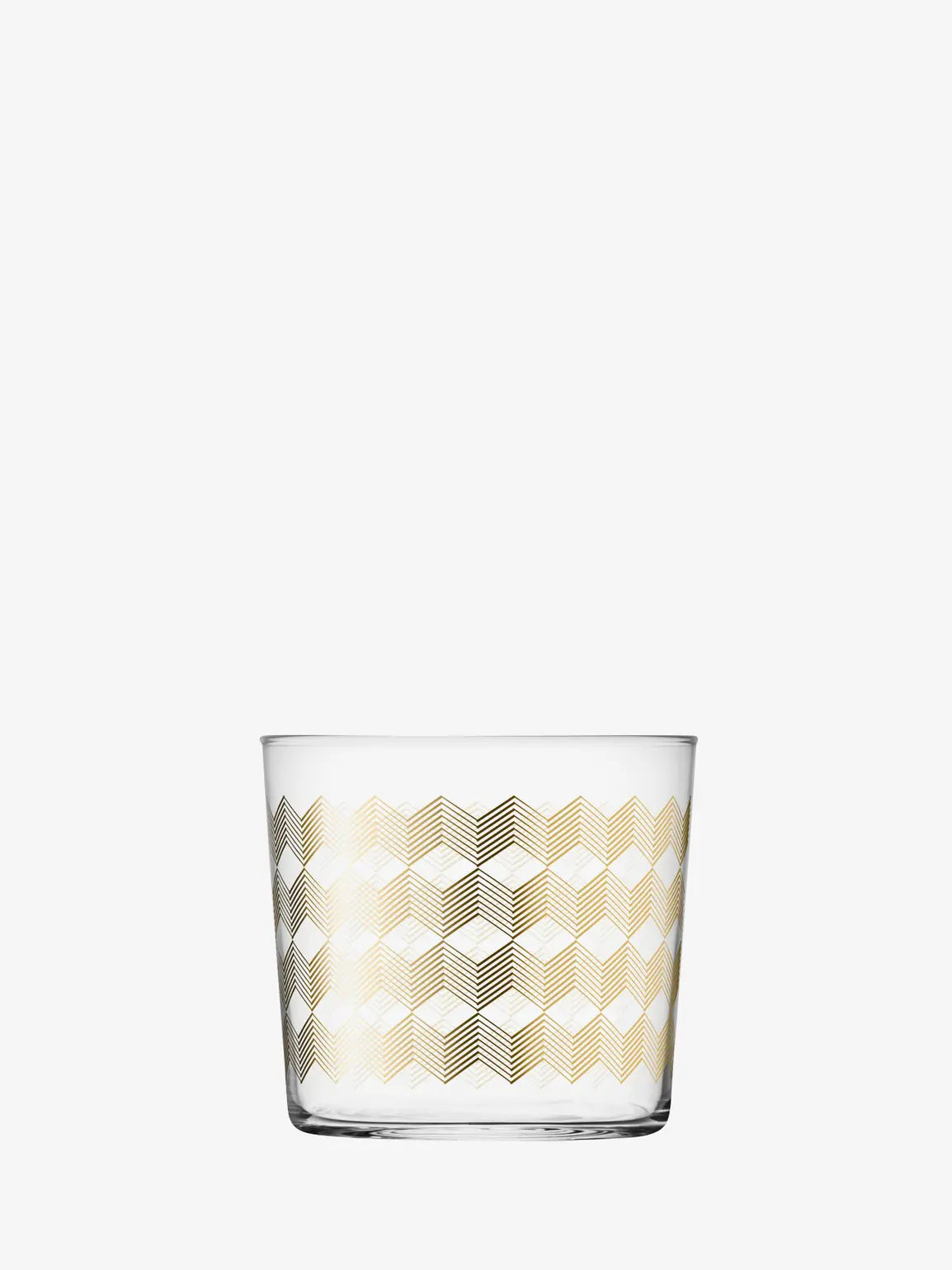 Chevron Tumbler 310ml Gold Assorted x 4