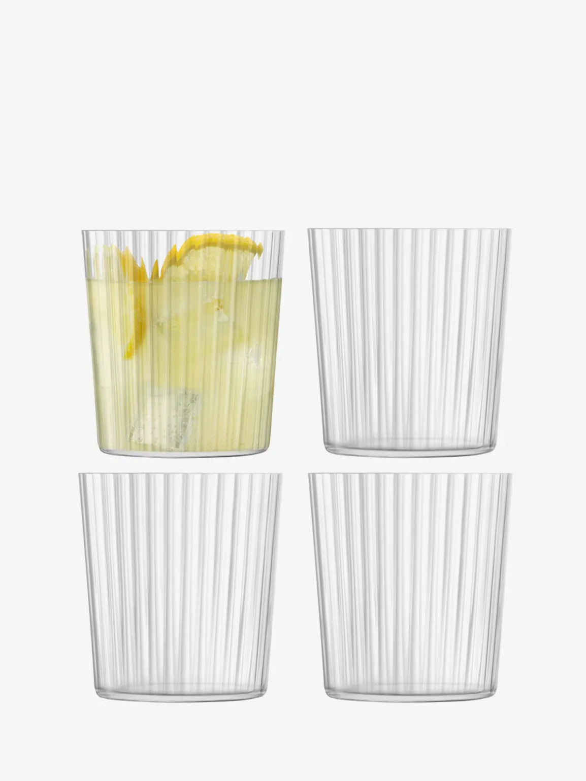 Gio Line Tumbler 390ml Clear x 4