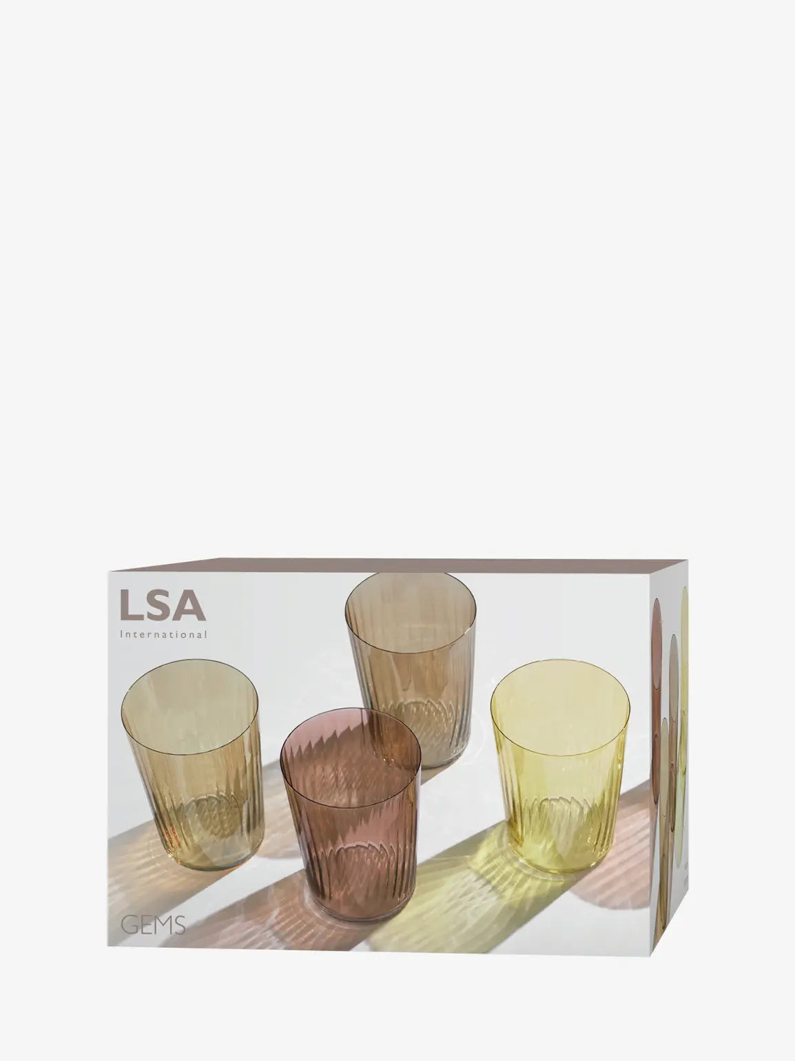 Gems Tumbler 560ml Assorted Amber x 4