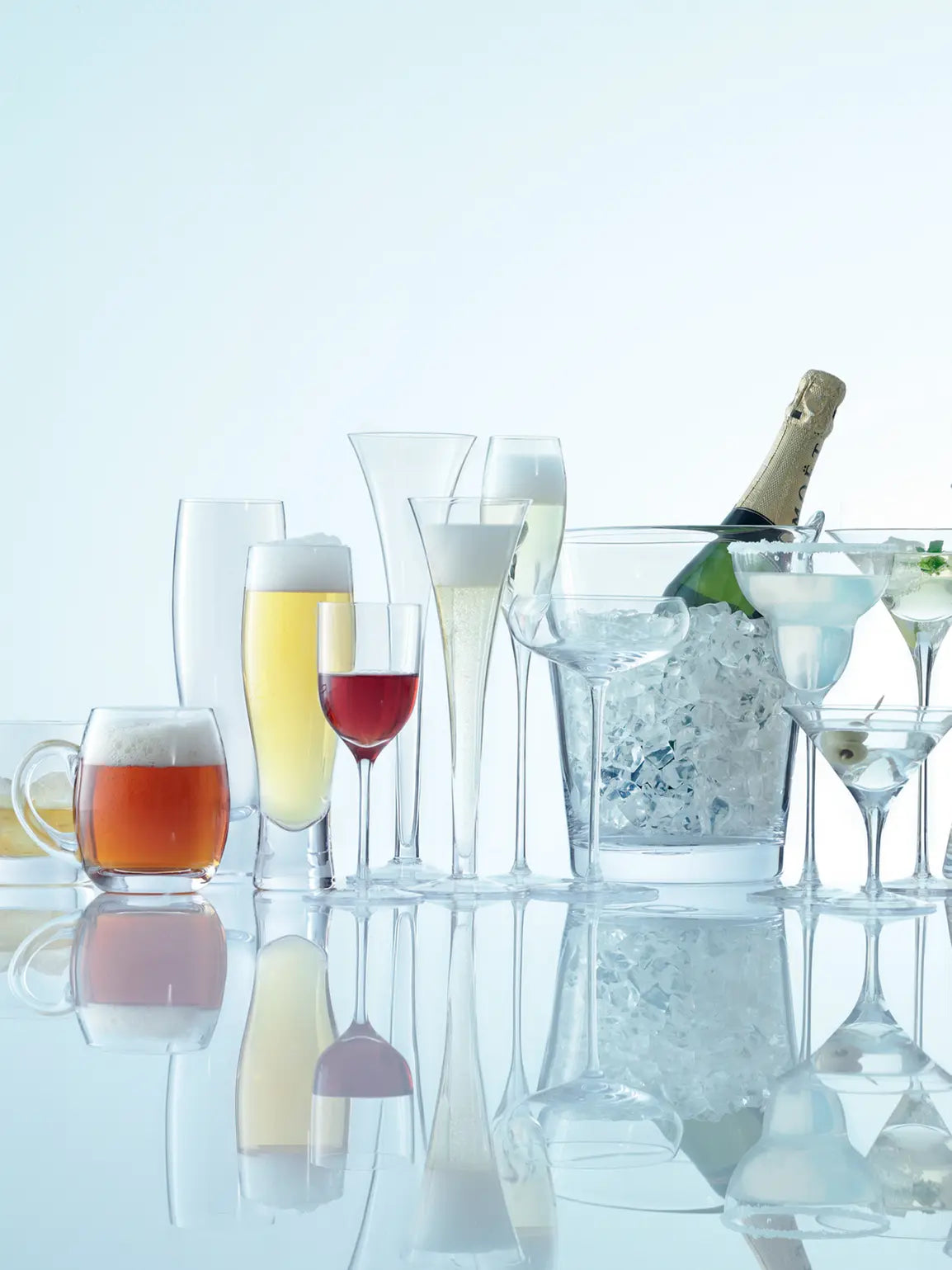 Bar Lager Glass 550ml Clear x 2