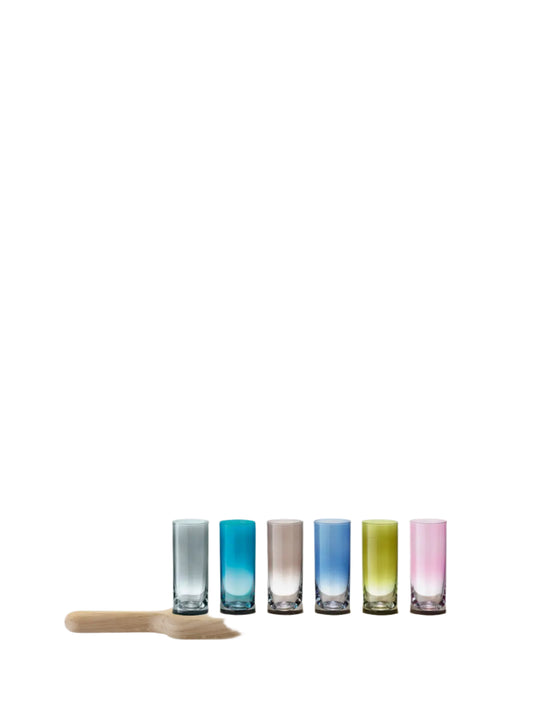 Paddle Vodka Set & Oak Paddle L40cm Assorted Colours