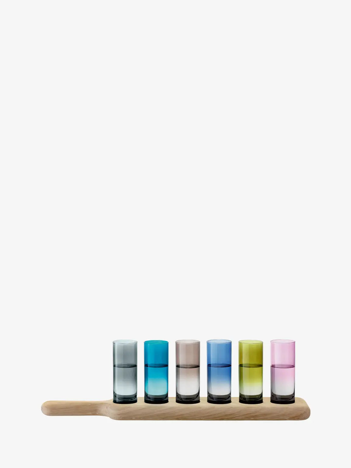 Paddle Vodka Set & Oak Paddle L40cm Assorted Colours
