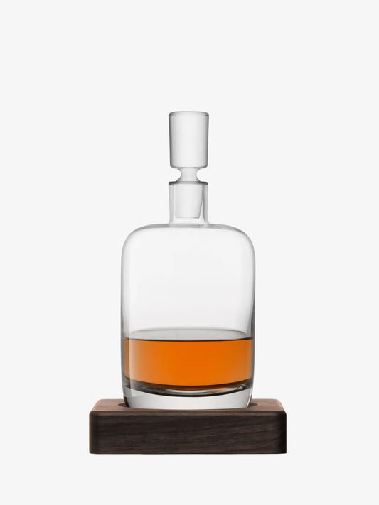 Whisky Renfrew Decanter 1.1l Clear and Walnut Base